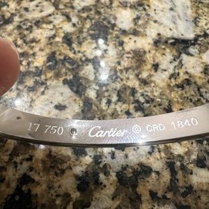 not Cartier love bracelet size 17 with 4 stones